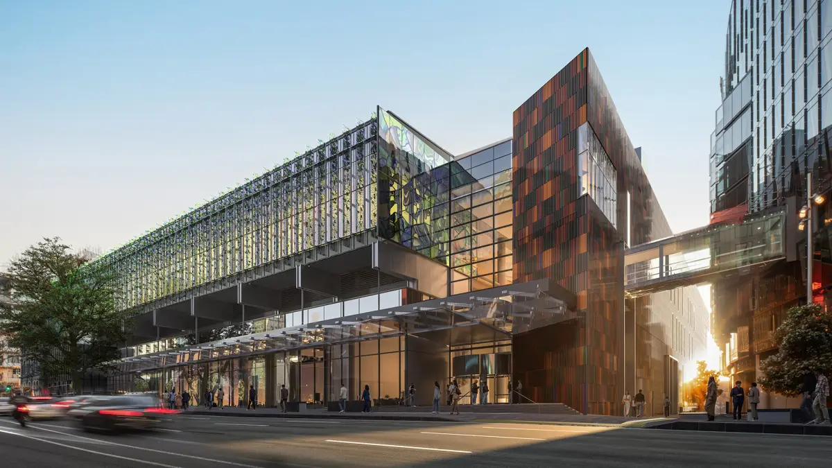 The New Zealand International Convention Centre building in central Auckland.